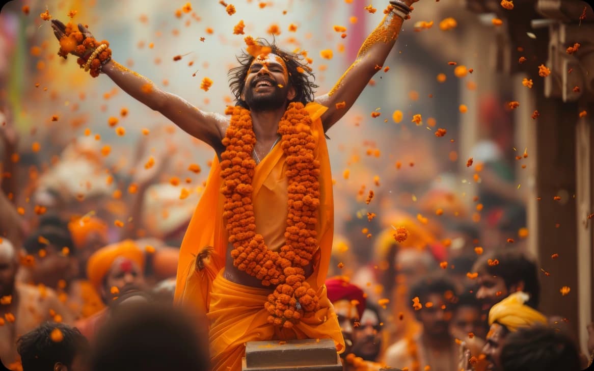 ગુડી પાડવા પારંપરિક વિધિઓ સાથે કુટુંબ
