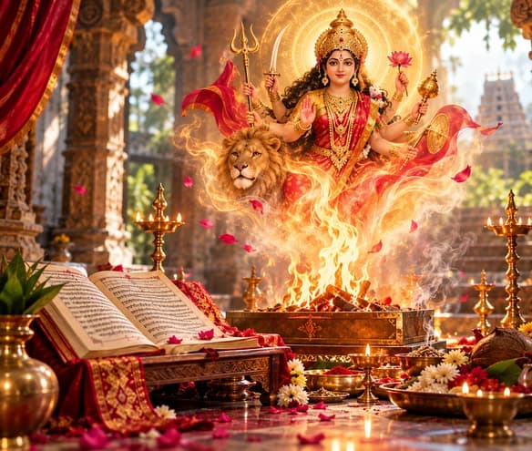നവരാത്രി ദുർഗ്ഗാ സപ്തശതി പഥ ഹവൻ