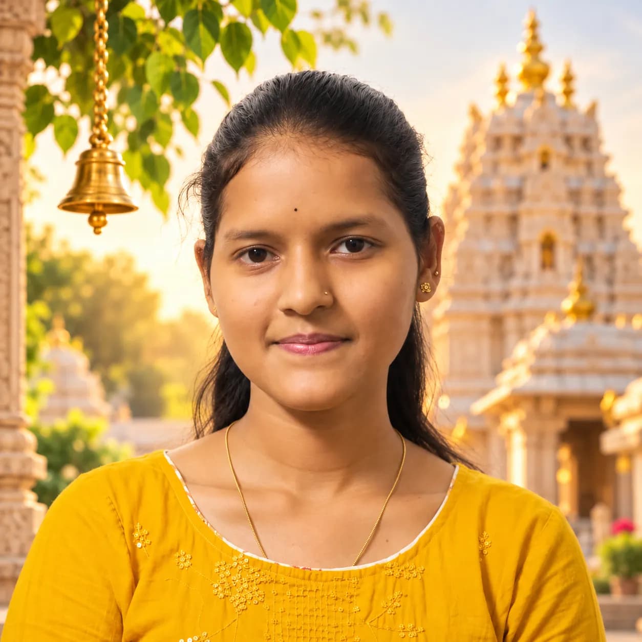 Portrait of કોમલ થોમ્બેરે, Darshan Puja devotee